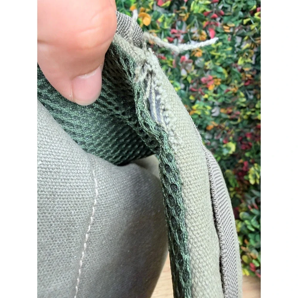 Simon Vogue Leather Canvas Backpack Olive Green Tactical Utility Rucksack Bag